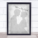Pixies Where is My Mind Man Lady Bride Groom Wedding Grey Song Lyric Print
