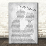 Bullet For My Valentine Breathe Underwater Man Lady Bride Groom Grey Song Print