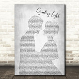 Mumford & Sons Guiding Light Grey Song Lyric Man Lady Bride Groom Wedding Print