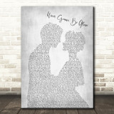 Nickelback Never Gonna Be Alone Grey Song Man Lady Bride Groom Wedding Print