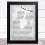 Gin Wigmore I Will Love You Man Lady Bride Groom Wedding Grey Song Lyric Music Art Print