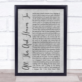 Florence + The Machine All This And Heaven Too Grey Rustic Script Song Lyric Print
