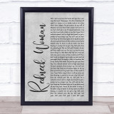 Gretchen Wilson Redneck Woman Grey Rustic Script Song Lyric Print
