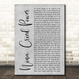 Hozier feat. Mavis Staples Nina Cried Power Grey Rustic Script Song Lyric Print