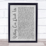 Jason Donovan Nothing Can Divide Us Grey Rustic Script Song Lyric Print