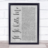 Jason Mraz If It Kills Me Grey Rustic Script Song Lyric Print