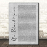 Arlo Guthrie Alice's Restaurant Massacree Grey Rustic Script Song Lyric Print