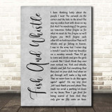 John Prine Fish And Whistle Grey Rustic Script Song Lyric Print
