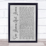 John Prine Some Humans Ain't Human Grey Rustic Script Song Lyric Print