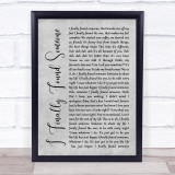 Barbra Streisand ft Bryan Adams I Finally Found Someone Grey Rustic Script Song Lyric Print