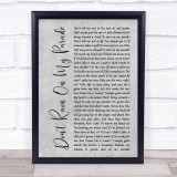 Barbra Streisand Don't Rain On My Parade Grey Rustic Script Song Lyric Print