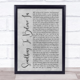Poison Something To Believe In Grey Rustic Script Song Lyric Print