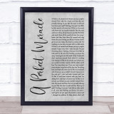Spiritualized A Perfect Miracle Grey Rustic Script Song Lyric Print