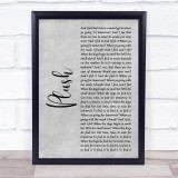 Stone Temple Pilots Plush Grey Rustic Script Song Lyric Print