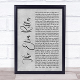 The Jam The Eton Rifles Grey Rustic Script Song Lyric Print
