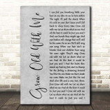 Tom Odell Grow Old With Me Grey Rustic Script Song Lyric Print