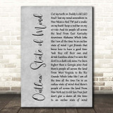 Chris Stapleton Outlaw State of Mind Grey Rustic Script Song Lyric Print