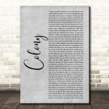 Damien Dempsey Colony Grey Rustic Script Song Lyric Print