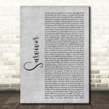 Destiny's Child Survivor Grey Rustic Script Song Lyric Print