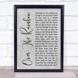 Eva Cassidy Over The Rainbow Grey Rustic Script Song Lyric Print
