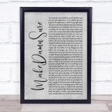 Taking Back Sunday MakeDamnSure Grey Rustic Script Song Lyric Wall Art Print