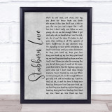 The Lumineers Stubborn Love Grey Rustic Script Song Lyric Wall Art Print