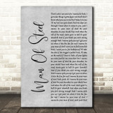 Brantley Gilbert Man Of Steel Grey Rustic Script Song Lyric Wall Art Print