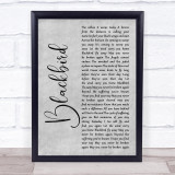 Alter Bridge Blackbird Grey Rustic Script Song Lyric Wall Art Print