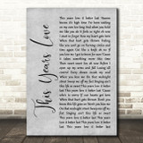 David Gray This Years Love Grey Rustic Script Song Lyric Wall Art Print