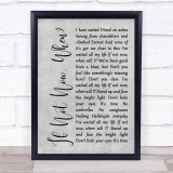 Incubus If Not Now, When Grey Rustic Script Song Lyric Wall Art Print