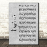 3 Doors Down Kryptonite Grey Rustic Script Song Lyric Quote Music Print