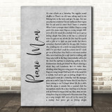 Billy Joel Piano Man Grey Rustic Script Song Lyric Quote Music Print