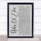Breaking Benjamin Ashes Of Eden Grey Rustic Script Song Lyric Quote Music Print