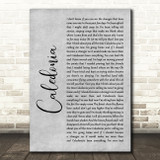Dougie MacLean Caledonia Grey Rustic Script Song Lyric Quote Music Print