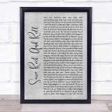 Fall Out Boy Save Rock And Roll Grey Rustic Script Song Lyric Quote Music Print