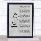 Reba McEntire I'll Be Grey Rustic Script Song Lyric Quote Music Print