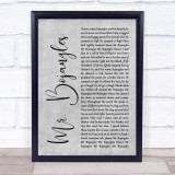 Sammy Davis Jr Mr. Bojangles Grey Rustic Script Song Lyric Quote Music Print