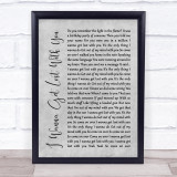 Stereophonics I Wanna Get Lost With You Grey Rustic Script Song Lyric Quote Music Print