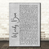 Arctic Monkeys Mardy Bum Rustic Script Grey Song Lyric Quote Print