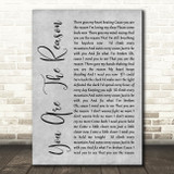 Calum Scott You Are The Reason Rustic Script Grey Song Lyric Quote Print