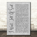 Charlie Puth I Won't Tell A Soul Rustic Script Grey Song Lyric Quote Print