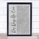 Florence + The Machine Dog Days Are Over Rustic Script Grey Song Lyric Print