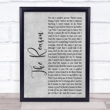 Hoobastank The Reason Rustic Script Grey Song Lyric Quote Print