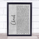 Kool & The Gang Cherish Rustic Script Grey Song Lyric Quote Print