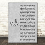 Leona Lewis Run Rustic Script Grey Song Lyric Quote Print