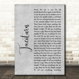 Stone Sour Taciturn Rustic Script Grey Song Lyric Quote Print