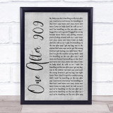 The Beatles One After 909 Rustic Script Grey Song Lyric Quote Print
