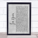 The Script I'm Yours Rustic Script Grey Song Lyric Quote Print