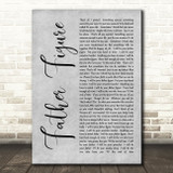 George Michael Father Figure Rustic Script Grey Song Lyric Quote Print