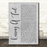 George Michael Kissing A Fool Rustic Script Grey Song Lyric Quote Print
